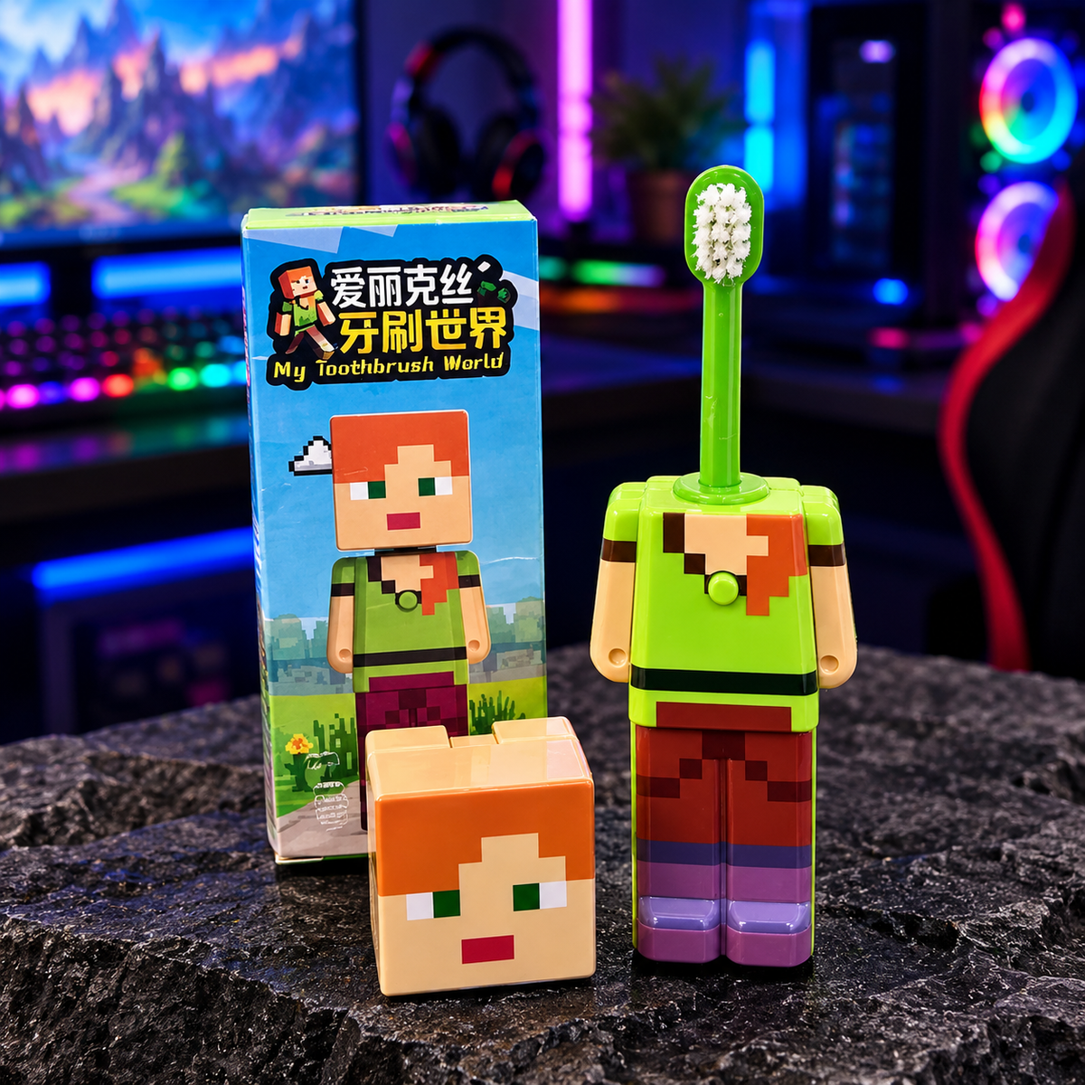 Cepillo Minecraft Transformable 🦷 | Figura MC (1-4 pcs)